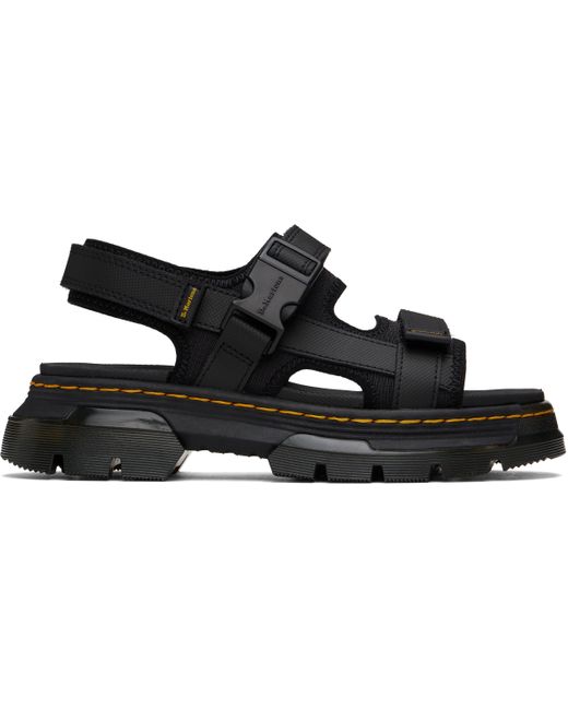 Dr. Martens Black Forster Poly Webbing Sandals