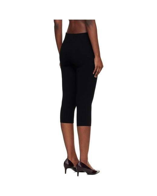 Totême Black Capri Knit Leggings