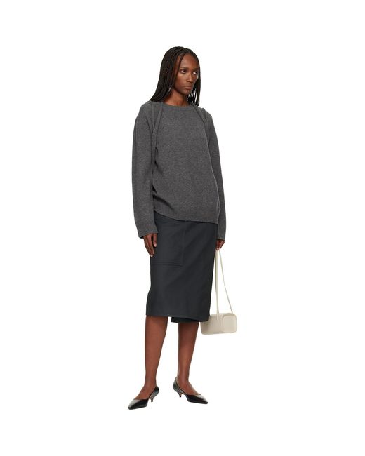 Issey Miyake Gray Backpack Knit Sweater