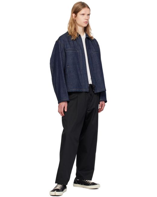 メンズ Y's for men ブラック サイドタック トラウザーズ Black