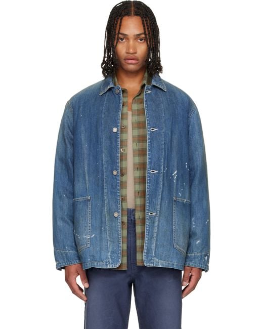 Visvim Coverall Dmgd Denim Down Jacket in Blue for Men | Lyst Visvim Coverall Dmgd Denim Down Jacket in Blue for Men | Lyst