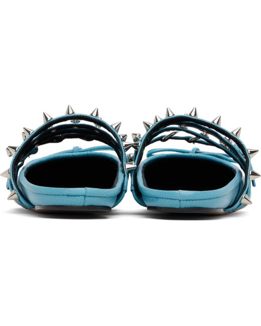 【関税込み】ABRA ブルー Spike Ballerina ミュール Abra Spike Ballerina Mules in Black | Lyst