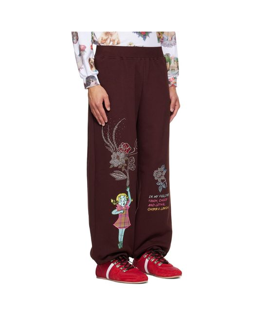 Chopova Lowena Red Feelings Hope Sweatpants for men
