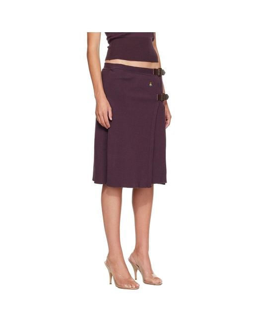 Vivienne Westwood Purple Alex Kilt Midi Skirt