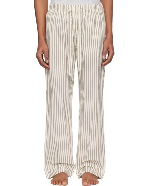 Tekla Natural Off- Poplin Pyjama Pants for men