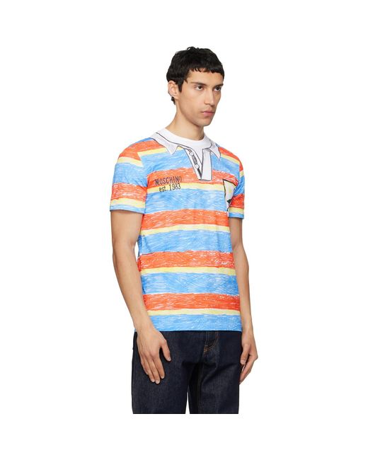 Moschino Orange Sport Inspired T-Shirt for men