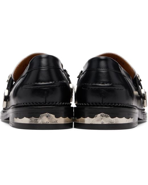 Toga Virilis Black Ssense Exclusive & Metal Loafers for men