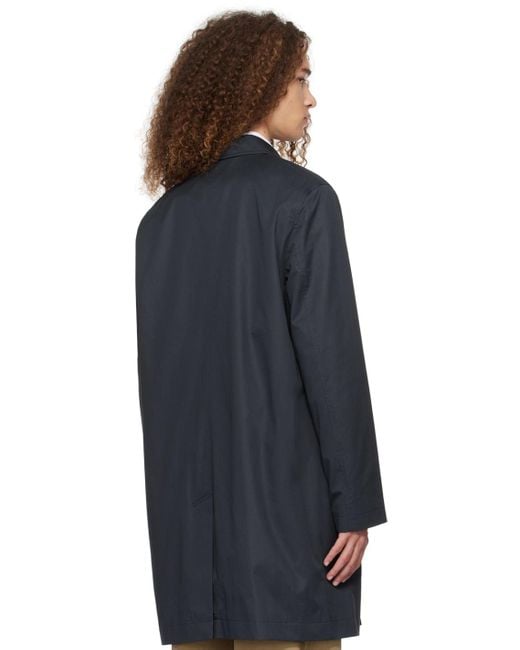 Sunspel Blue Buttoned Coat for men