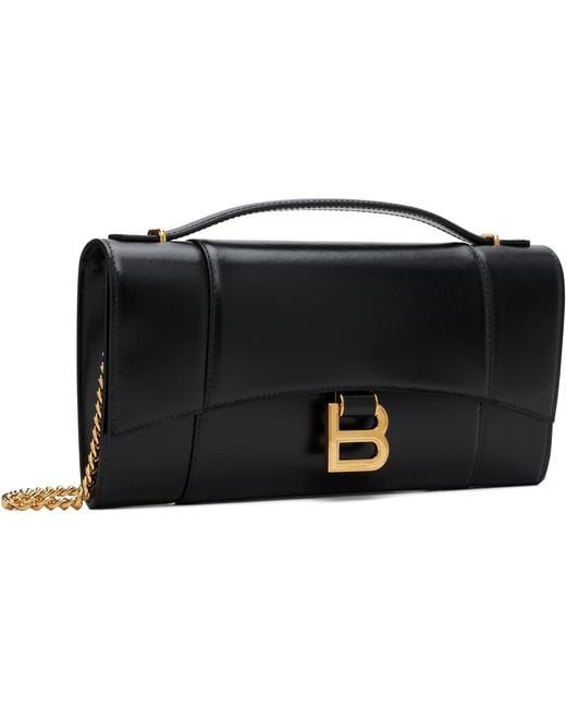 Balenciaga Black Hourglass Pochette Chain Bag