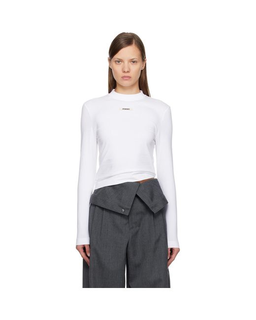 Jacquemus White 'The Gros Grain' Long-Sleeve T-Shirt