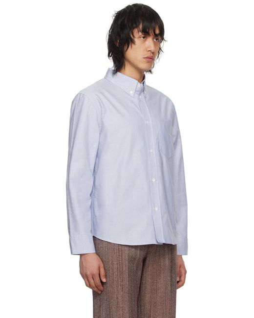 Chemise bleue à poche Marni pour homme en coloris White