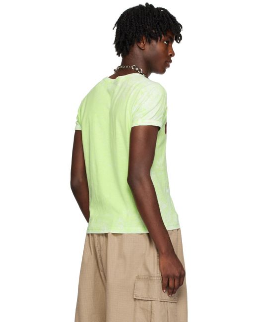 Acne Green Bleached T-shirt for men