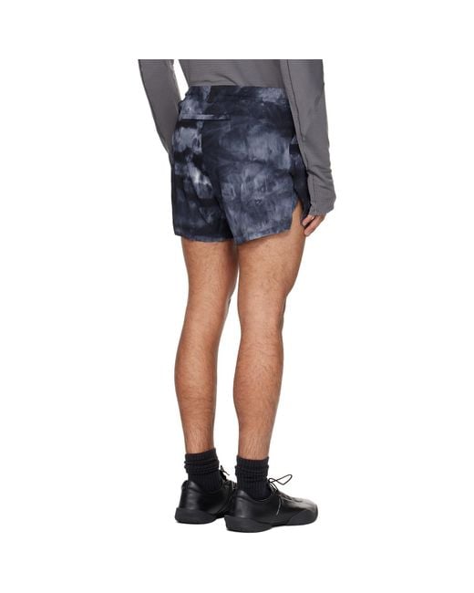 Y-3 Blue Aop Running Shorts for men