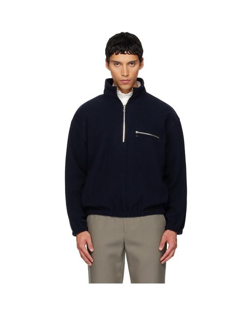 Rier Blue Ssense Exclusive Fleece Jacket for men