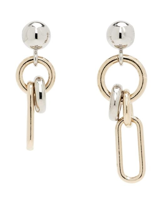 Justine Clenquet Metallic Scott Earrings for men