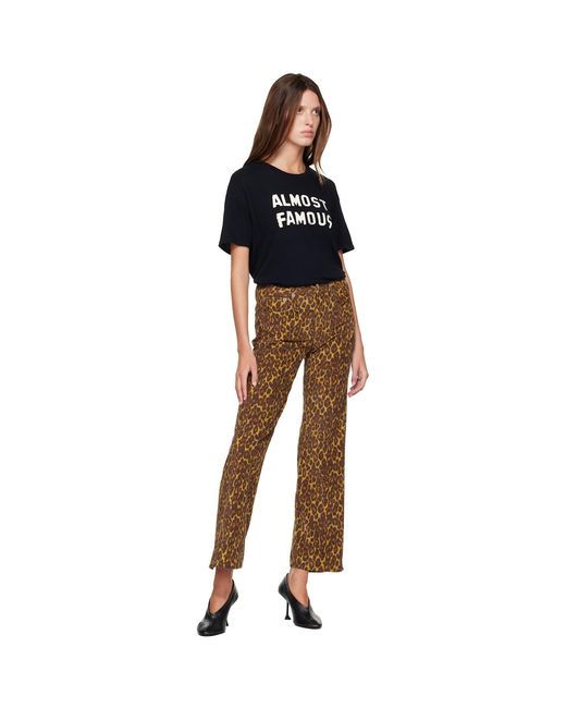 R13 Brown Joan Cropped Flare Jeans