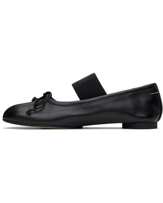 MM6 by Maison Margiela Black Anatomic Ballerina Flats
