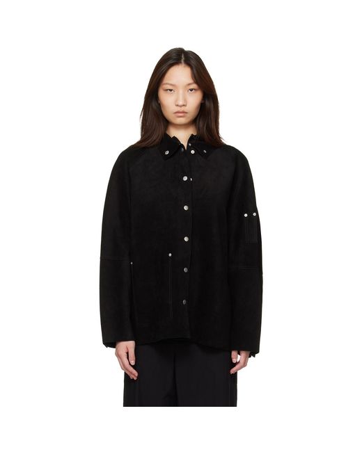 Studio Nicholson Black Dash Suede Jacket