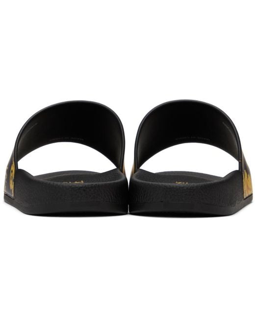 Versace Black Shelly Chain Couture Slides