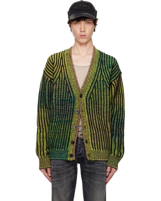 DIESEL Green K-Oakland-Cr Cardigan for men