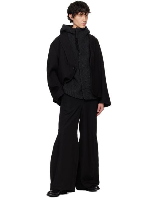 メンズ Pet Tree Kor ブラック Resonance Pleat トラウザーズ Black