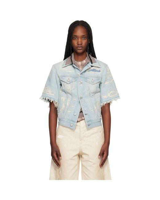 Acne Multicolor Mended Denim Jacket
