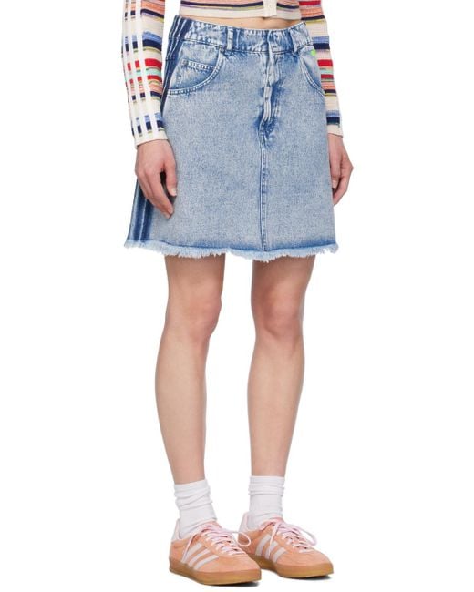 Adidas Originals Blue Kseniaschnaider Edition Denim Miniskirt