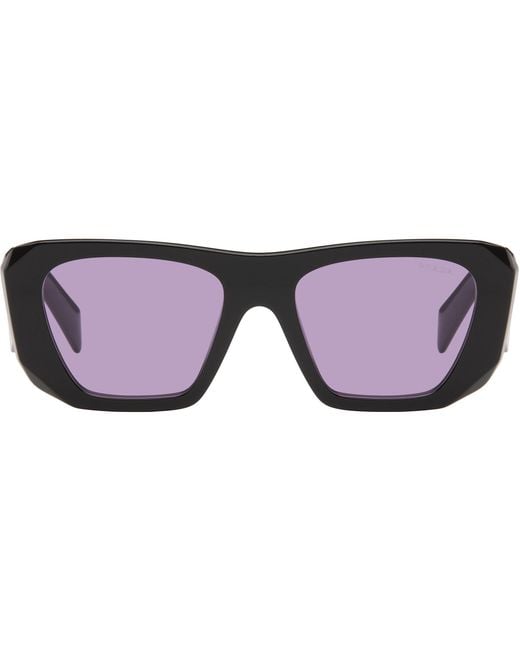 Prada Black Large Square Symbole Sunglasses
