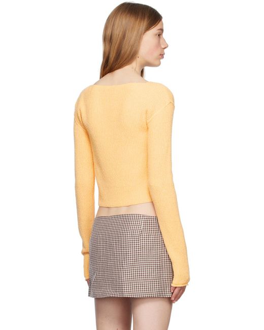 Acne Multicolor Orange V-neck Sweater