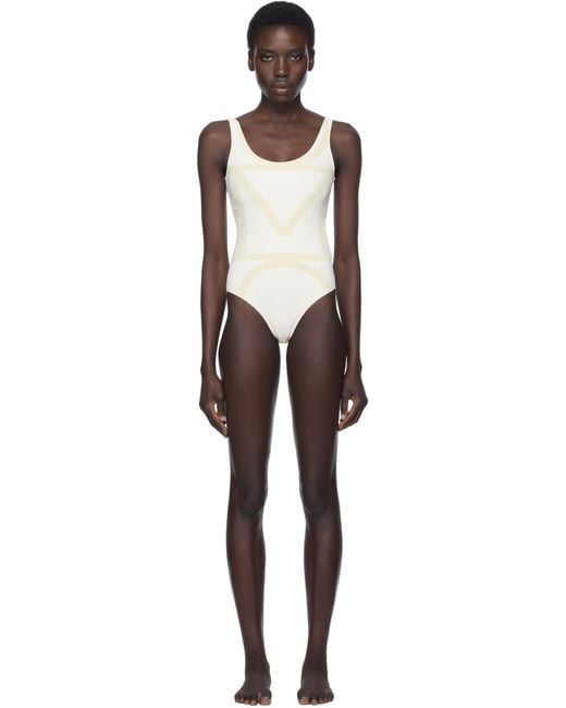 Totême  Black Monogram Swimsuit