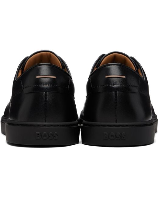 Boss Black Gary Brushed Leather Sneakers for men