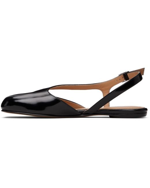 Maison Margiela Brown Tabi Flat Slingback Sandals