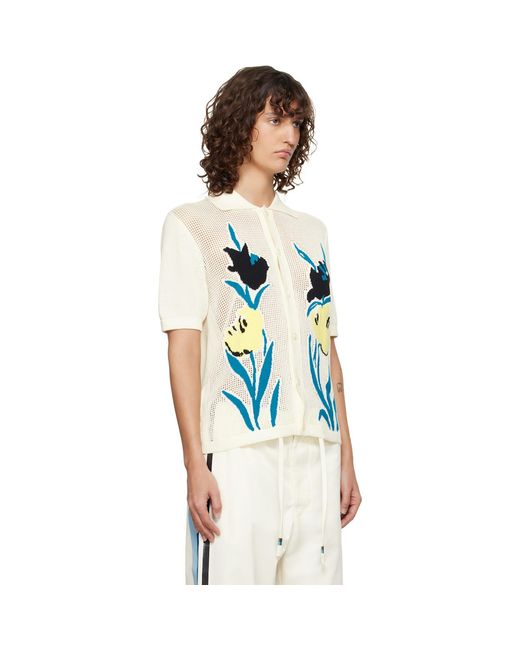 Marni Multicolor Polo-Collar & Flowers Shirt