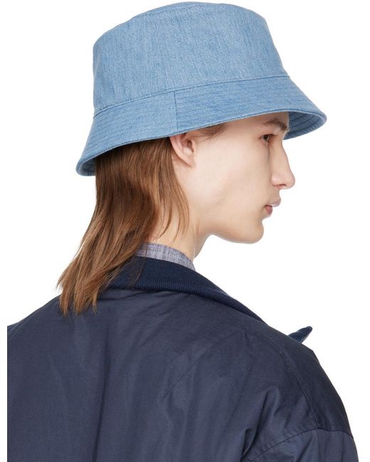 Nanamica Blue Denim Bucket Hat for men