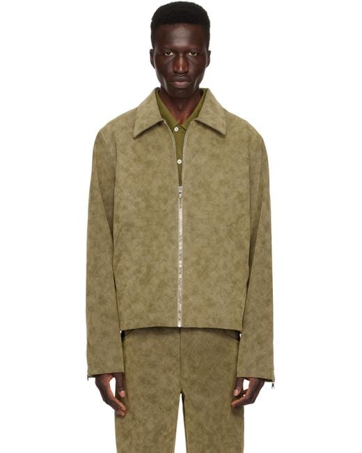 Séfr Green Bardem Faux-leather Jacket for men
