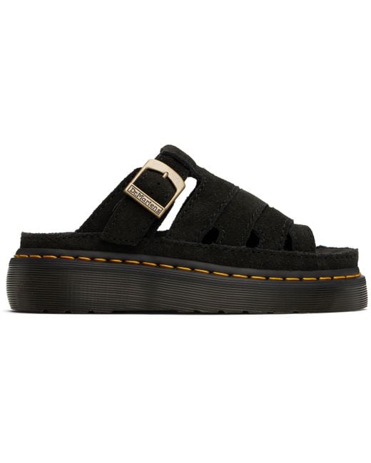 Dr. Martens ブラック Maxxy スライドサンダル Black
