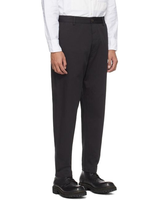 Universal Works Black Military Trousers for men