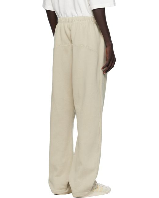 Fear Of God Natural Taupe Relaxed Fleece Piping Sweatpants for men