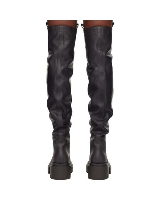 Rick Owens Black Concordians Wader Bodun Tall Boots