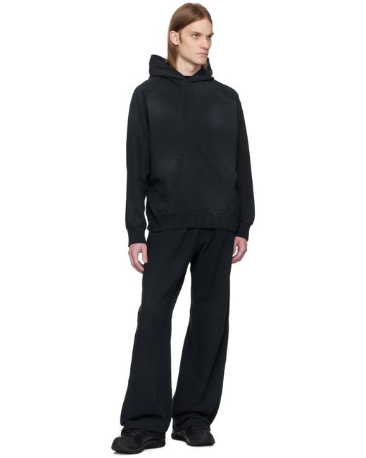 メンズ Omar Afridi ネイビー Dolman フーディ Black
