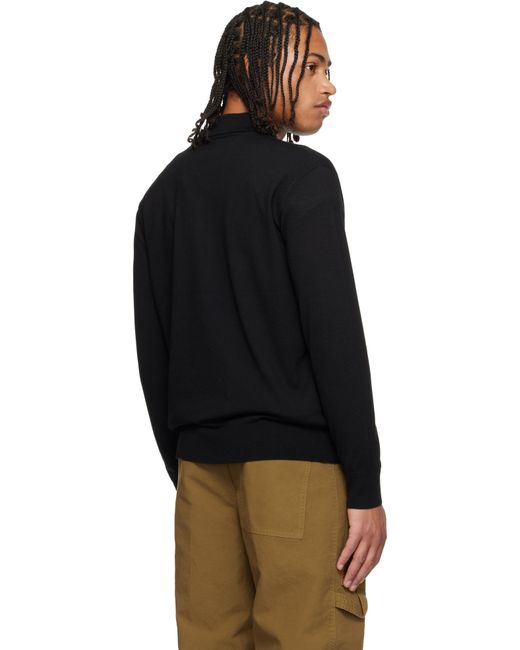 Polo Noir En Laine Mérinos Dries Van Noten pour homme en coloris Black