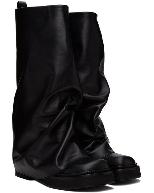 The Attico Black Robin Combat Boots