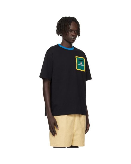 Casablanca Black Montagne Short Sleeve T-Shirt for men
