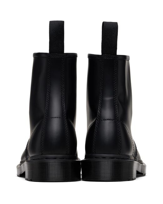 Dr. Martens Black 1460 Mono Smooth Leather Lace Up Boots for men