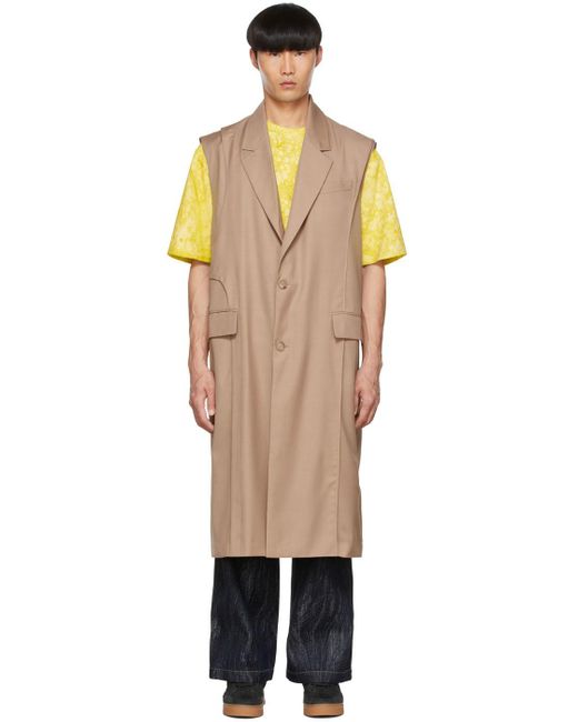 Feng Chen Wang Black Polyester Vest for men