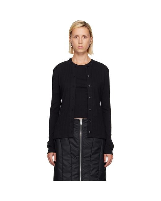 Simone Rocha Black Pointelle Cardigan