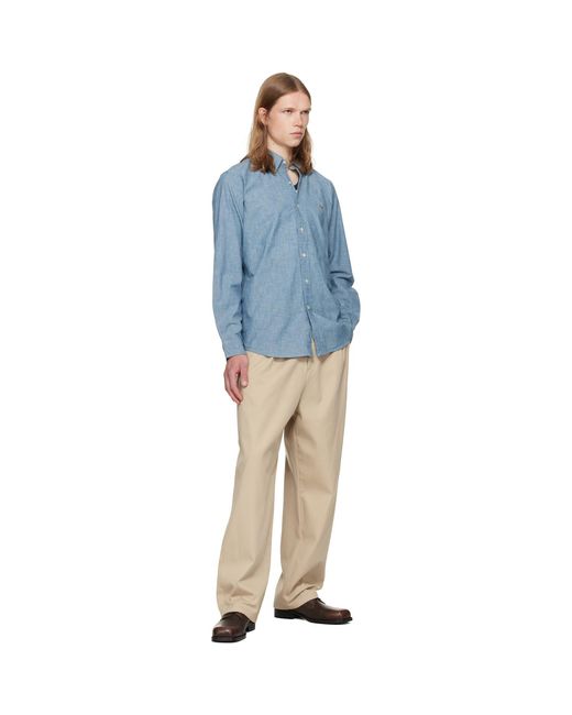 Polo Ralph Lauren Classic Fit Shirt in Blue for Men | Lyst UK