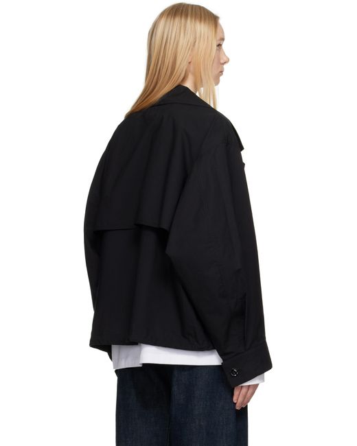 Lemaire ブラック Double Flap Light ジャケット Black