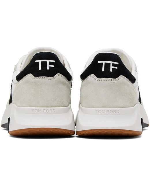 Tom Ford Black Off-white & Taupe jagga Sneakers for men