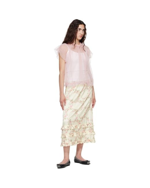 Simone Rocha Multicolor Gathered Cord Blouse